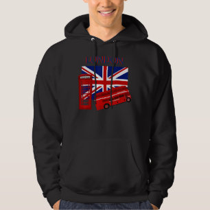 Londen Engeland Britse Unie Jack Vlag Voor Vrouwen Hoodie