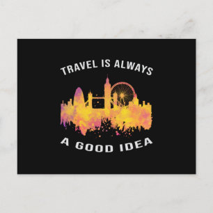 Londen Engeland City Skyline Cityscape Grappig ges Briefkaart