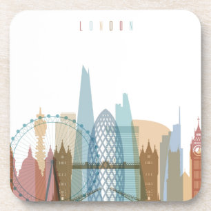 Londen, Engeland City Skyline Drankjes Onderzetter