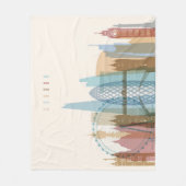 Londen, Engeland | City Skyline Fleece Deken (Voorkant)