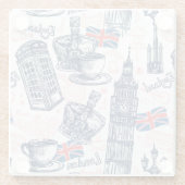 Londen, Engeland Glazen Onderzetter (Achterkant)