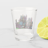 Londen, Engeland, graffiti Shot Glass Glas (Achterkant)