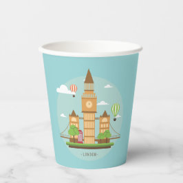 Londen Engeland herkenningspunten Paper Cups Party Papieren Bekers