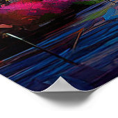 Londen Engeland Kleurrijke Abstracte Kunst Poster (Hoek)