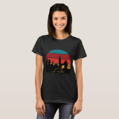 Londen Engeland Klokkentoren Retro Reizen T-shirt (Voorkant volledig)