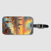 Londen Engeland Kunst in stijl van Edouard Leon Co Bagagelabel (Voorkant (horizontaal))