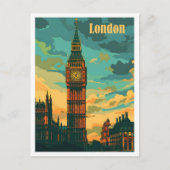 Londen Engeland Kunst Vintage Reizen Briefkaart (Voorkant)