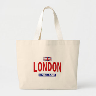 Londen Engeland met Britse vlag Grote Tote Bag