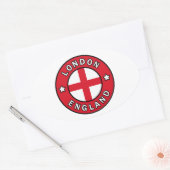 Londen Engeland Ovale Sticker (Envelop)