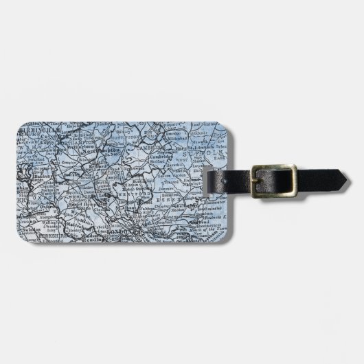 Londen Engeland Regio Kaart Reizen Bagagelabel (Voorkant horizontaal)