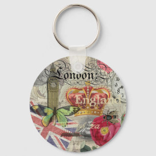 Londen Engeland Reizen Oud Europa Kunst Sleutelhanger
