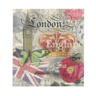 Londen Engeland Reizen Vintage Europa Kunst Notitieblok