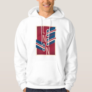 Londen, Engeland Retro geïllustreerde Typografi Hoodie