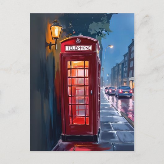 Londen Engeland Rode Telefoon Booth Travel Briefkaart (Voorkant)