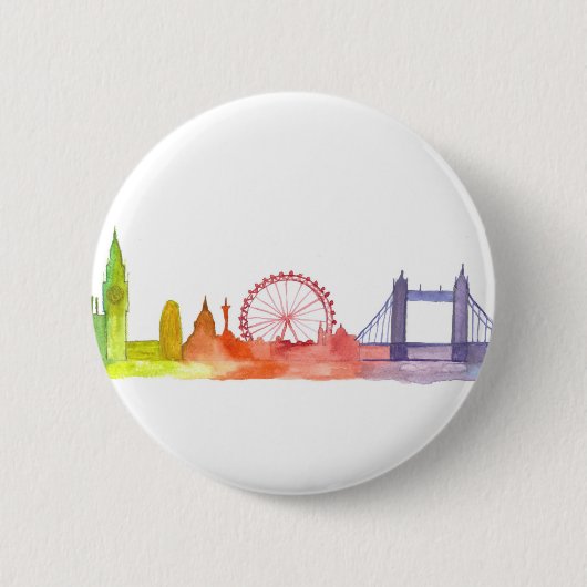 Londen Engeland Ronde Button 5,7 Cm (Voorkant)