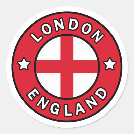 Londen Engeland Ronde Sticker (Voorkant)