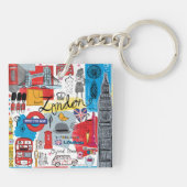 Londen, Engeland Sleutelhanger (Achterkant)