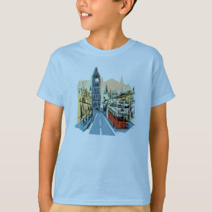 Londen Engeland stadsgezicht jongens t-shirt