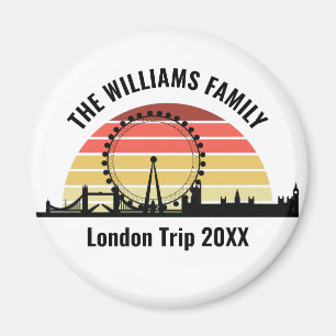 Londen Engeland Sunset Custom Family Trip Magneet