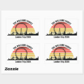 Londen Engeland Sunset Custom Family Trip Rechthoekige Sticker (Vel)