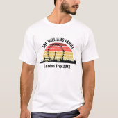 Londen Engeland Sunset Custom Family Trip T-shirt (Voorkant)