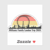 Londen Engeland Sunset Gepersonaliseerd Laptop Sticker (Vel)
