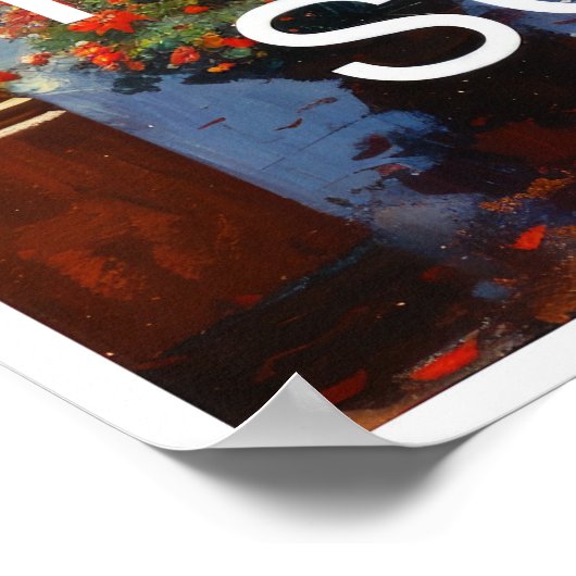 Londen Engeland Trafalgar Square Travel Poster (Hoek)