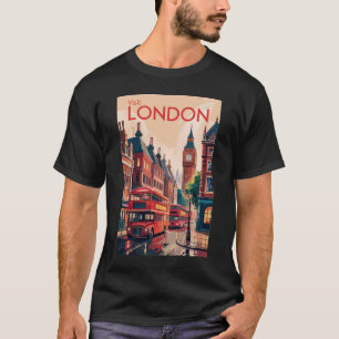 Londen Engeland Travel Art Vintage T-shirt