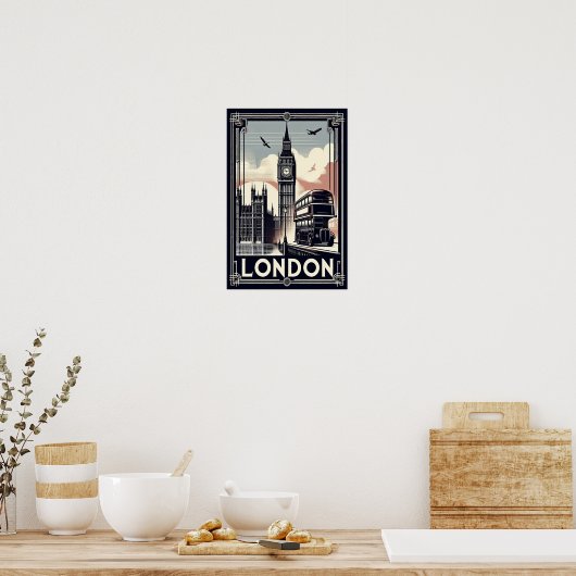 Londen Engeland Travel Poster (Keuken)