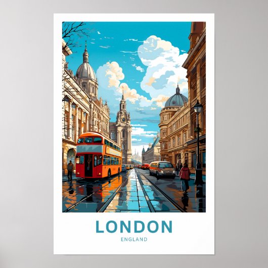 Londen Engeland Travel Print (Voorkant)