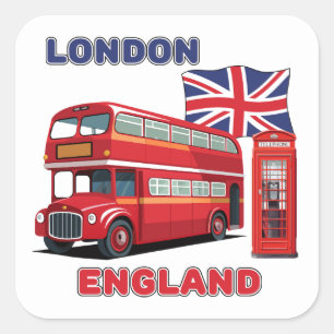 Londen Engeland Vierkante Sticker