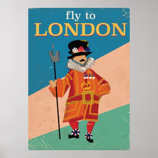 Londen, Engeland, vintage-poster Poster (Voorkant)