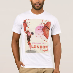 Londen, Engeland Vintage-poster T-shirt