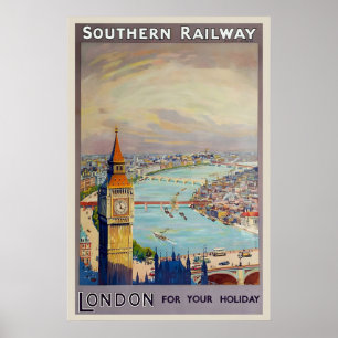 Londen Engeland VK Sint-Pauluskathedraal Big Ben Poster