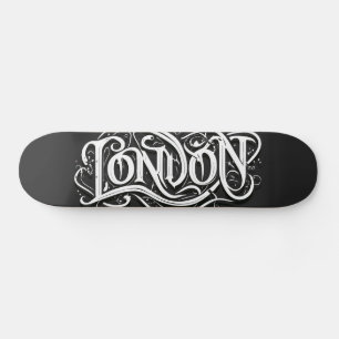 Londen Heavy Metal Calligrafie - Londen Metalheads Skateboard
