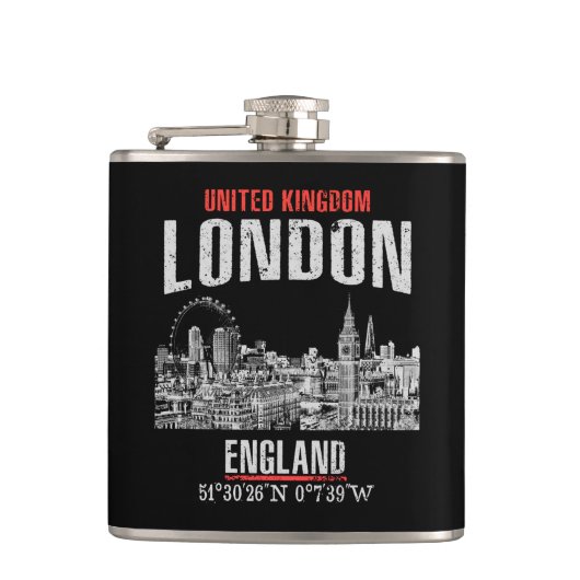 Londen Heupfles (Voorkant)