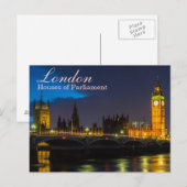 Londen - Houses of Parliament briefkaart (Voorkant / Achterkant)
