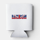 Londen in Britse vlag Blikjeskoeler (Achterkant)