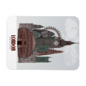 Londen in Clouds Red en Green Magneet (Horizontaal)