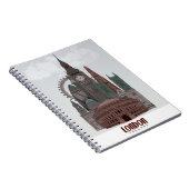 Londen in Clouds Red en Green Notitieboek (Rechterzijde)