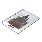 Londen in Clouds Red en Green Notitieboek (Linkerzijde)