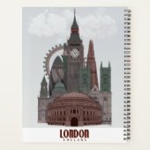 Londen in Clouds Red en Green Planner (Achterkant)