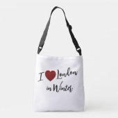 Londen in de winter crossbody tas (Achterkant)