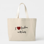 Londen in de winter grote tote bag (Achterkant)