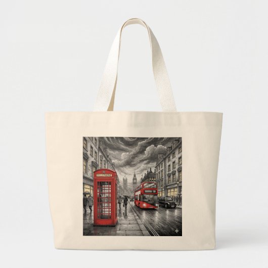 Londen in de winter grote tote bag (Voorkant)