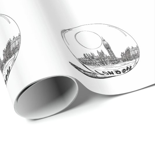 Londen in een glazen bal. cadeaupapier (Rol Hoek)