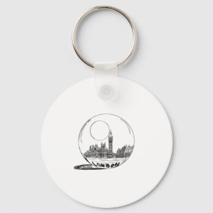 Londen in een glazen bal. sleutelhanger