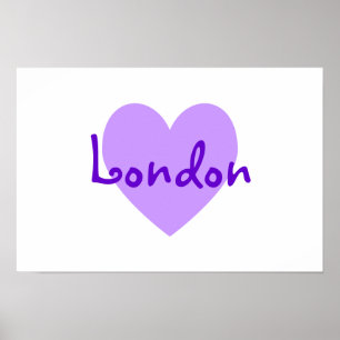 Londen in Paars Poster