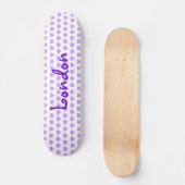 Londen in Paars Skateboard (Voorkant)