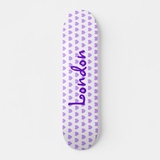 Londen in Paars Skateboard (Voorkant)